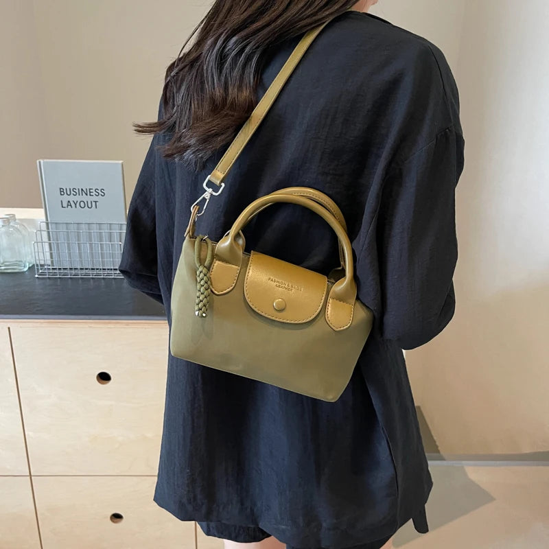 Fashion Lightweight Simple Ladies Shoulder Bag, Large Capacity Durable Classic Ladies Crossbody Dumpling Bag, All Seasons