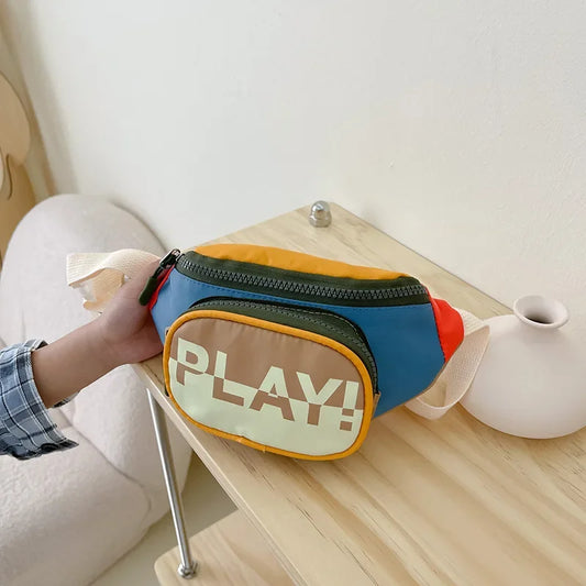 Design Letter Boys Kids Waist Shoulder Bag Fanny Pack Fashion Children's Chest Bag Messenger Bags Girls Baby Coin Purse Handbags
