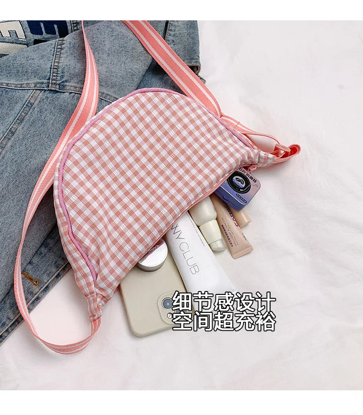 Design simple Sac à bandoulière Hobos à carreaux