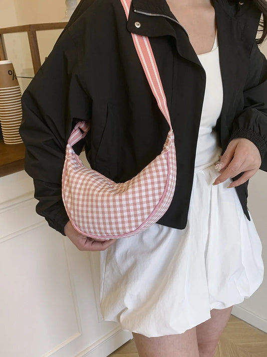 Design simple Sac à bandoulière Hobos à carreaux