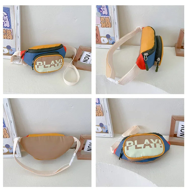 Design Letter Boys Kids Waist Shoulder Bag Fanny Pack Fashion Children's Chest Bag Messenger Bags Girls Baby Coin Purse Handbags