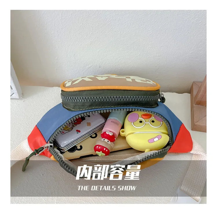 Design Letter Boys Kids Waist Shoulder Bag Fanny Pack Fashion Children's Chest Bag Messenger Bags Girls Baby Coin Purse Handbags